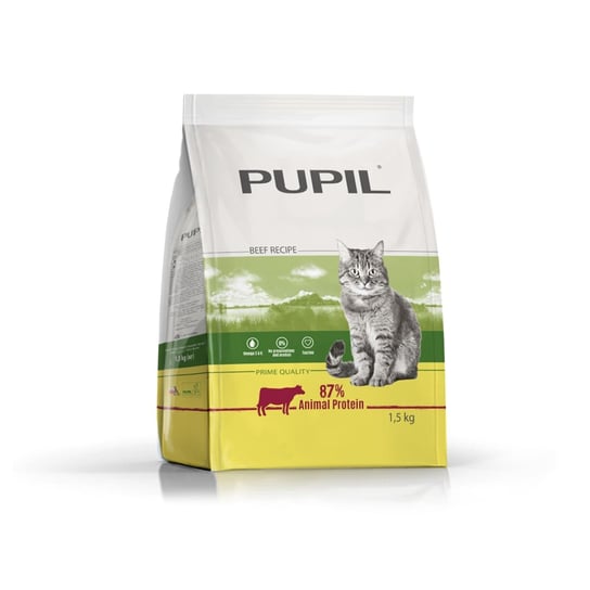 Karma sucha dla kota PUPIL Prime Quality bogata w wołowinę z warzywami 1,5 kg PUPIL Foods