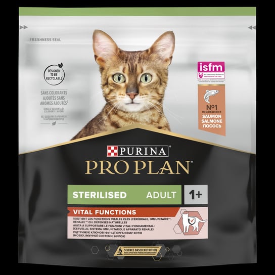 Karma Sucha Dla Kota Purina Pro Plan Cat Sterilised Optisenses Salmon, 400 G Purina Pro Plan