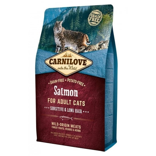 Karma sucha dla kotów CARNILOVE Cat Salmon Sensitive&Long Hair 6kg Carnilove