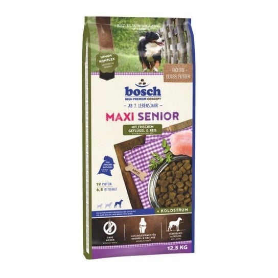 Karma sucha dla psa BOSCH Maxi Senior drób & ryż, 12,5 kg Bosch