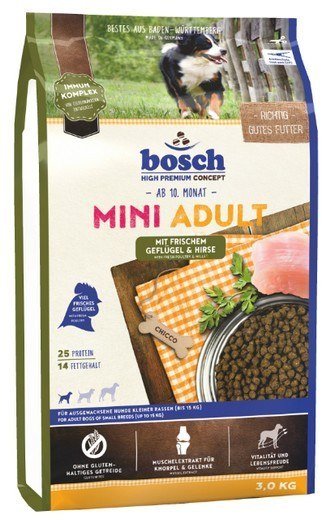 Karma sucha dla psa BOSCH Mini Adult Geflugel & Hirse, drób i proso, 3 kg Bosch