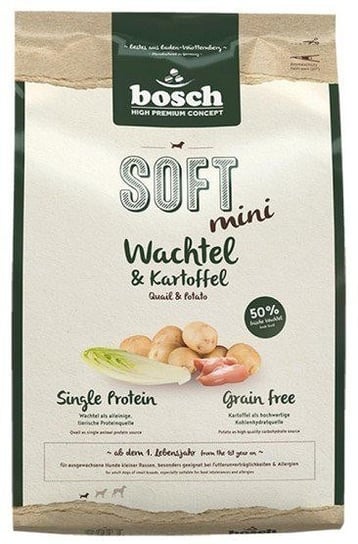 Karma sucha dla psa BOSCH Soft Mini, przepiórka i ziemniak, 1 kg Bosch