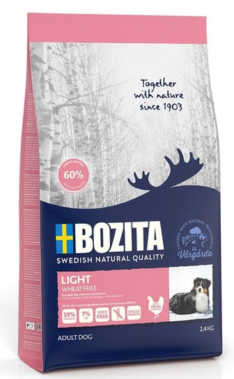 Karma sucha dla psa BOZITA Light Wheat Free, 2,4 kg Bozita