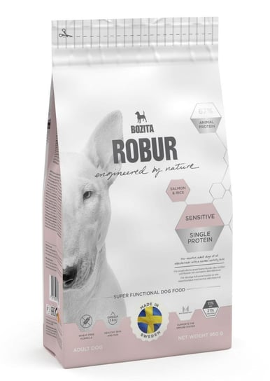 Karma sucha dla psa BOZITA Robur Sensitive Single Protein Salmon & Rice, 950 g Bozita