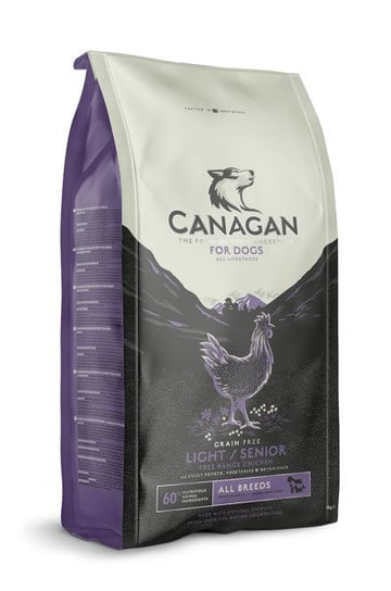 Karma sucha dla psa CANAGAN Free Range Chicken Light & Senior, 2 kg Canagan