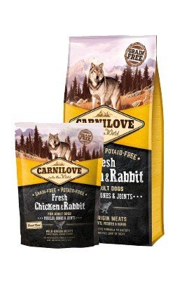 Karma sucha dla psa CARNILOVE Dog Fresh Chicken & Rabbit Adult, kurczak i królik, 12 kg Carnilove