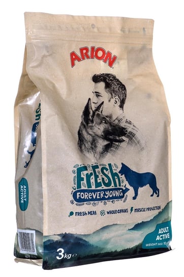 Karma sucha dla psa dorosłego ARION Fresh Adult Active, 3 kg Arion