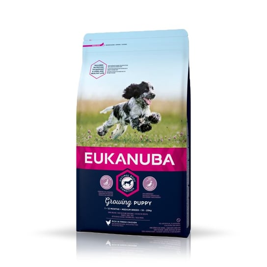 Karma sucha dla psa EUKANUBA Puppy&Junior Medium Breed, 15 kg Eukanuba