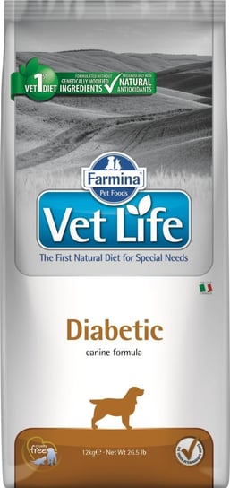 Karma sucha dla psa FARMINA Vet Life Dog Diabetic, 12 kg FARMINA