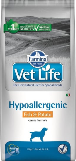 Karma sucha dla psa FARMINA Vet Life Dog Hypoallergenic Fish & Potato, 12 kg FARMINA