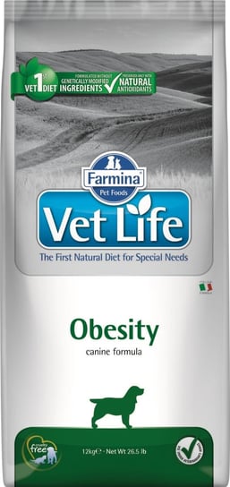 Karma sucha dla psa FARMINA Vet Life Dog Obesity, 12 kg FARMINA