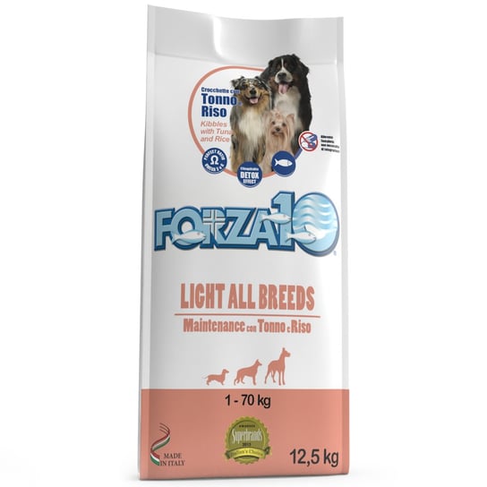 Karma sucha dla psa FORZA10 Maintenance LIGHT,  z tuńczykiem, 12,5 kg. Forza10