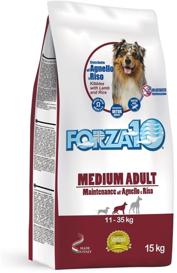 Karma sucha dla psa FORZA10 Medium Maintenance, jagnięcina z ryżem, 12,5 kg. Forza10