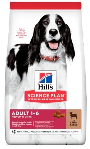 Karma sucha dla psa HILL'S SCIENCE PLAN Adult Medium Lamb & Rice, 2,5 kg Hill's Science Plan
