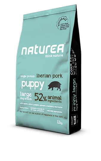 Karma sucha dla psa NATUREA Puppy Large Breed Iberian Pork, 12 kg NATUREA