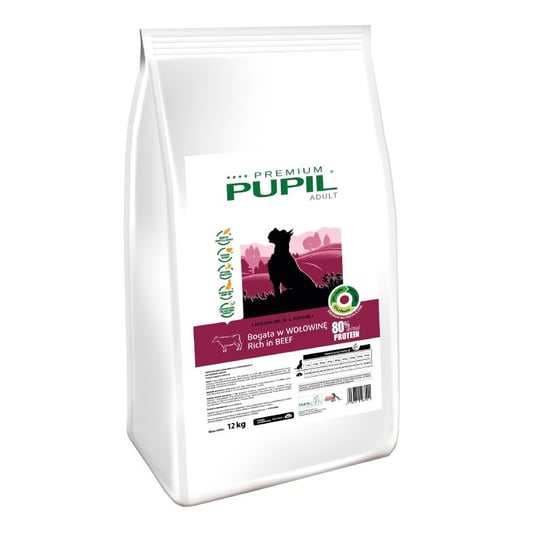 Karma sucha dla psa PUPIL FOODS Premium Adult Medium & Large, bogata w wołowinę, 12 kg PUPIL Foods