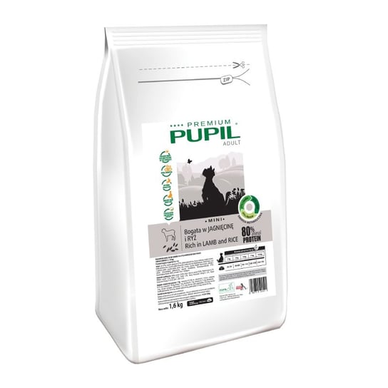 Karma sucha dla psa PUPIL FOODS Premium Adult Mini, bogata w jagnięcinę i ryż, 1,6 kg PUPIL Foods