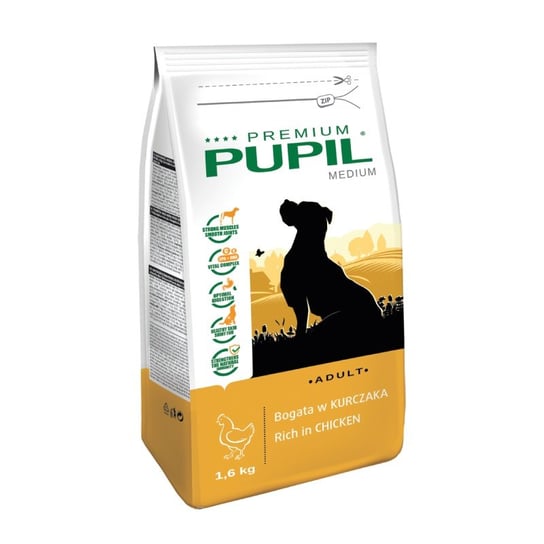Karma sucha dla psa PUPIL FOODS Premium Medium, bogata w kurczaka, 1,6 kg PUPIL Foods