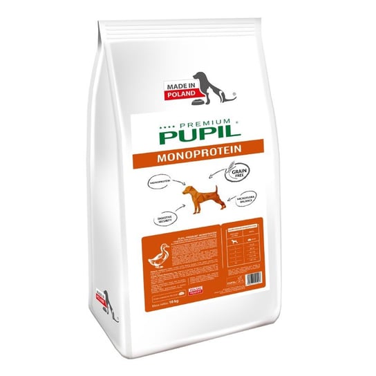 Karma sucha dla psa PUPIL FOODS Premium Monoprotein Mini, bogata w kaczkę, 10 kg PUPIL Foods