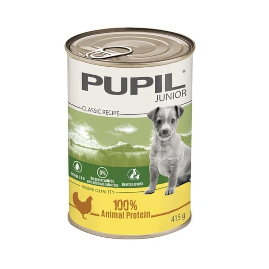 Karma sucha dla psa PUPIL FOODS Prime Quality Junior, bogata w kurczaka, 415 g PUPIL Foods