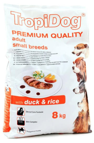 Karma sucha dla psa TROPIDOG Premium Adult S Duck & Rice, 8 kg Tropidog