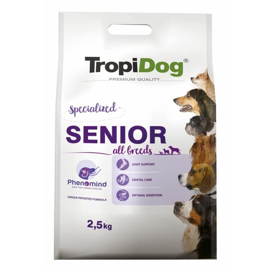 Karma sucha dla psa TROPIDOG Premium Senior, 2,5 kg Tropidog