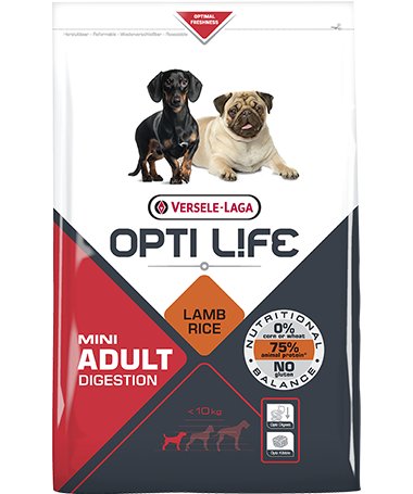 Karma sucha dla psa VERSELE - LAGA Opti Life Adult Digestion Lamb Rice, jagnięcina i ryż, 2,5 kg Versele - Laga