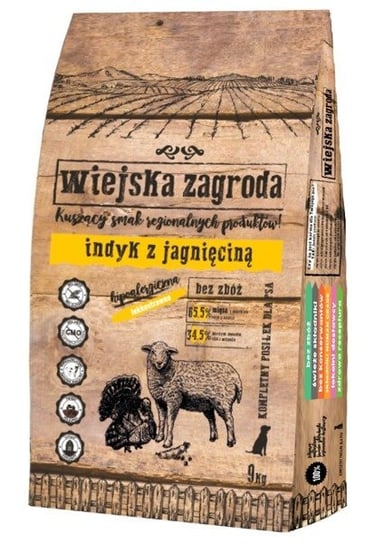 Karma sucha dla psa WIEJSKA ZAGRODA, Indyk Jagnięcina, 2 kg Wiejska Zagroda