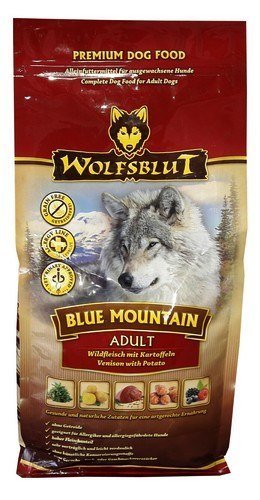 Karma sucha dla psa WOLFSBLUT Dog Blue Mountain, dziczyzna i owoce leśne, 500 g Wolfsblut