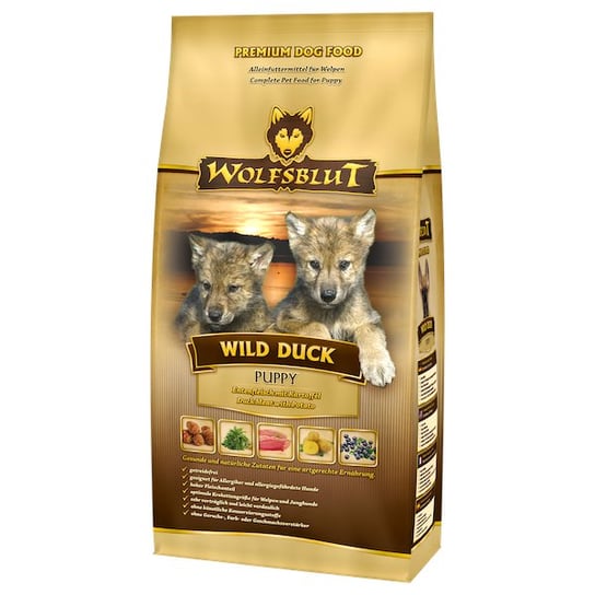 Karma sucha dla psa WOLFSBLUT Wild Duck Puppy, 2 kg Wolfsblut