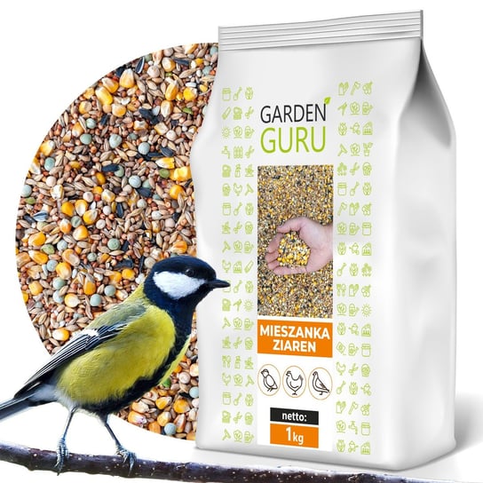 Karma uniwersalna dla dzikich ptaków mieszanka ziarno na zimę 1 kg GardenGuru