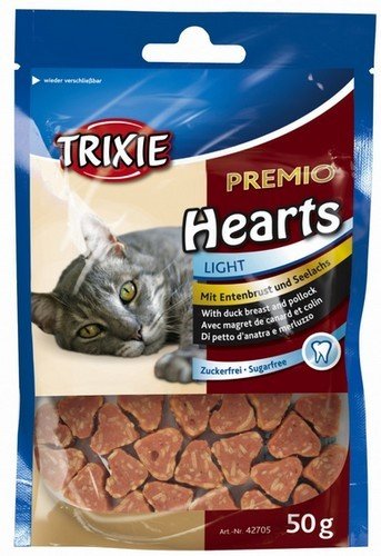Karma uzupełniająca dla kota TRIXIE, kacze serca, 50 g. Trixie