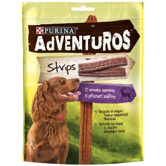 Karma uzupełniająca dla psów PURINA Adventuros Strips o smaku sarniny, 90 g. Nestle