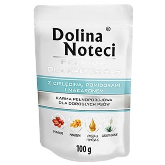 Karma z cielęciną, pomidorami i makaronem DOLINA NOTECI Premium, 100 g Dolina Noteci
