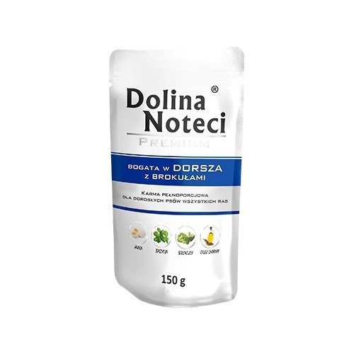 Karma z dorszem i brokułami DOLINA NOTECI Premium, 150 g Dolina Noteci