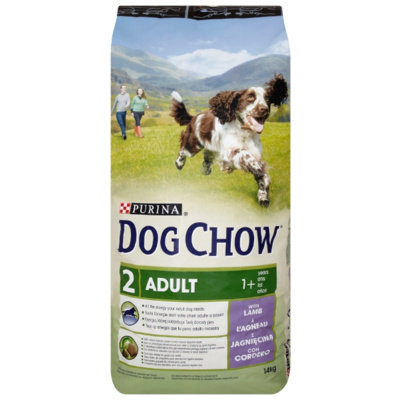 Karma z jagnięciną dla psów dorosłych PURINA Dog Chow Adult, 14 kg. Nestle