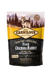 Karma z kurczakiem i królikiem CARNILOVE Fresh Chicken&Rabbit, 1,5 kg Carnilove