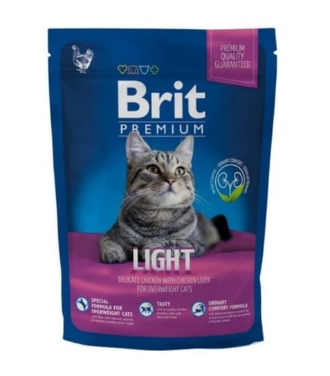 Karma z kurczakiem i wątróbką drobiową BRIT Premium Cat Light, 800 g Brit