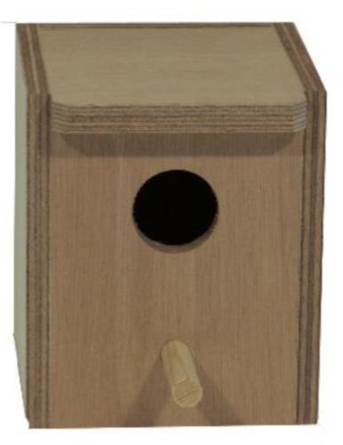 karmnik dla ptaków 12,5 x 11,5 cm drewno jasny brąz TWM