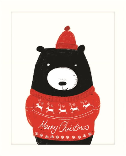 Karnet Boże Narodzenie Miś Sweterek THE ART FILE
