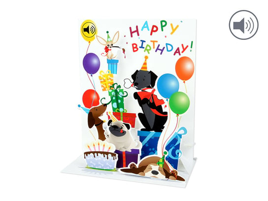 Karnet grający urodzinowy Happy Birthday sydor