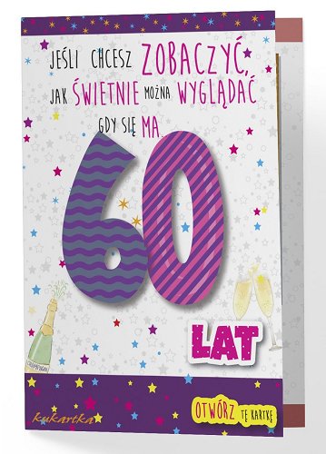 Karnet na 60 urodziny, PCDK 489 Kukartka