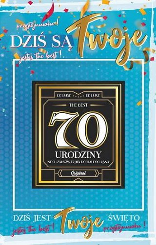 Karnet na 70 urodziny 2K 12 yeku