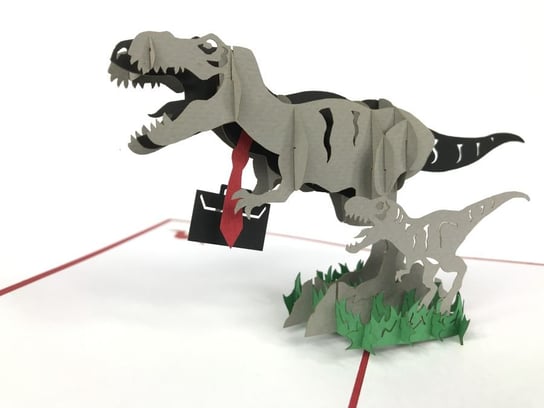 Karnet na Dzień Ojca 3D, Dinozaur Trex Tata GrandGift