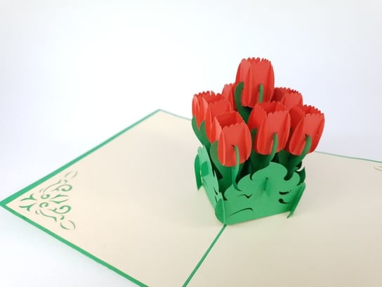 Karnet na każdą okazję 3D, Bukiet tulipanów GrandGift