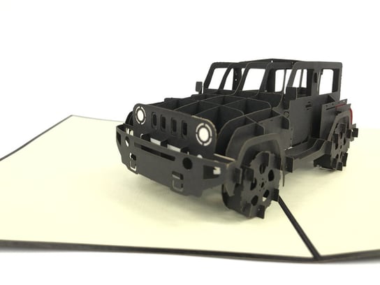 Karnet na każdą okazję 3D, Czarny jeep GrandGift