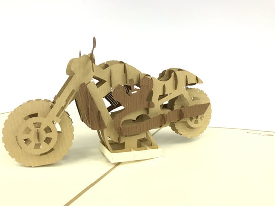 Karnet na każdą okazję 3D, Drewniany motocykl GrandGift