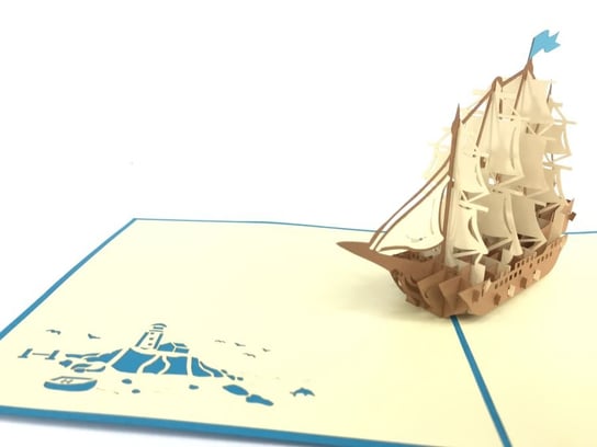 Karnet na każdą okazję 3D, Drewniany statek GrandGift