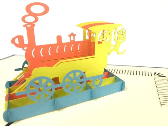 Karnet na każdą okazję 3D, Granatowy pociąg z małpkami GrandGift