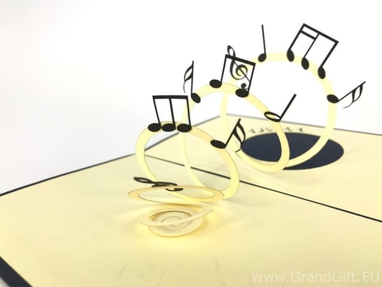 Karnet na każdą okazję 3D, Latające nuty muzyczne GrandGift